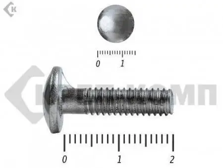 Болт мебельный, цинк DIN607 с усом 6х 20 пр.5,8 Фасовка (300шт)